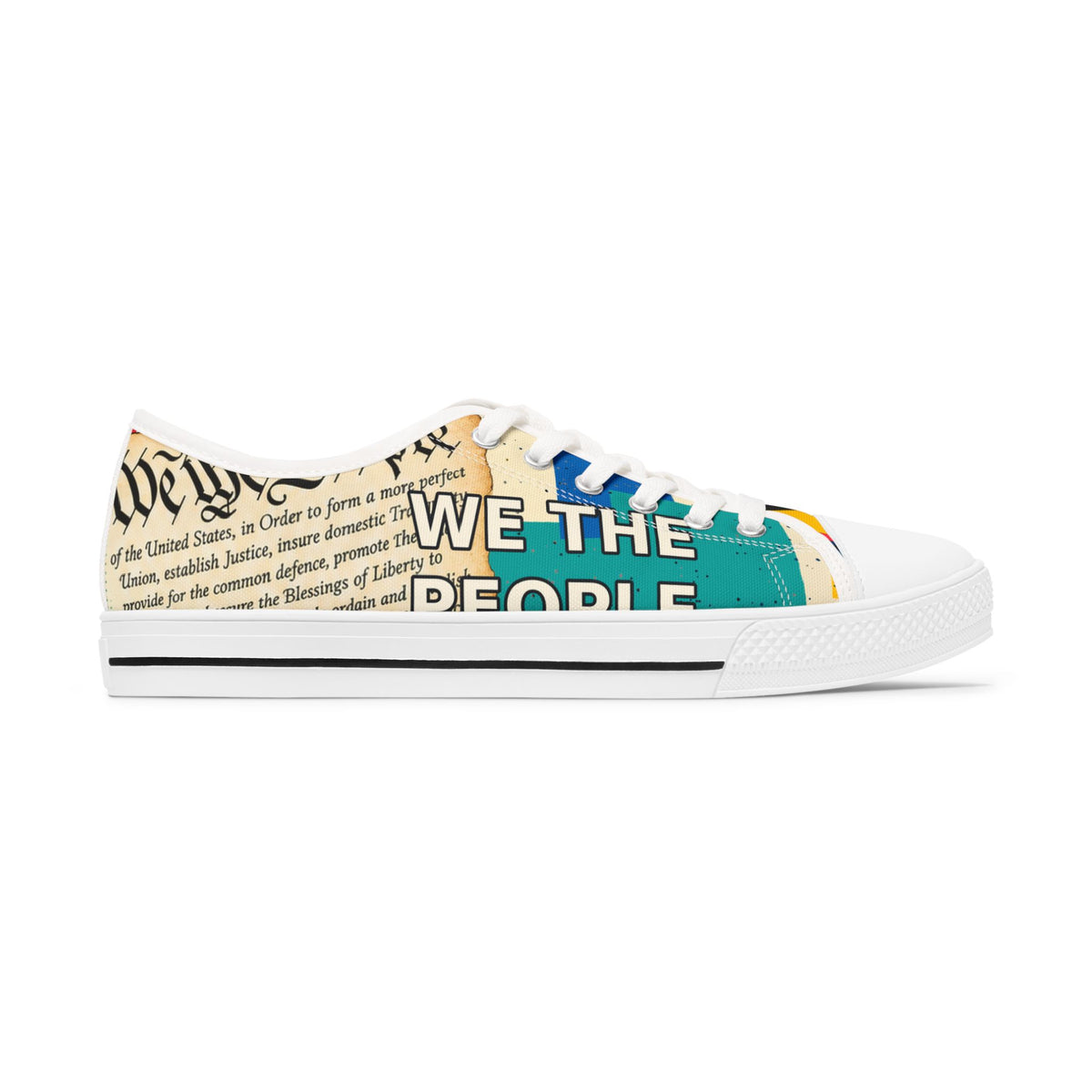 decent seas™ Dissent Is Decent | Liberty in Bloom Women's Low-Top Sneakers
