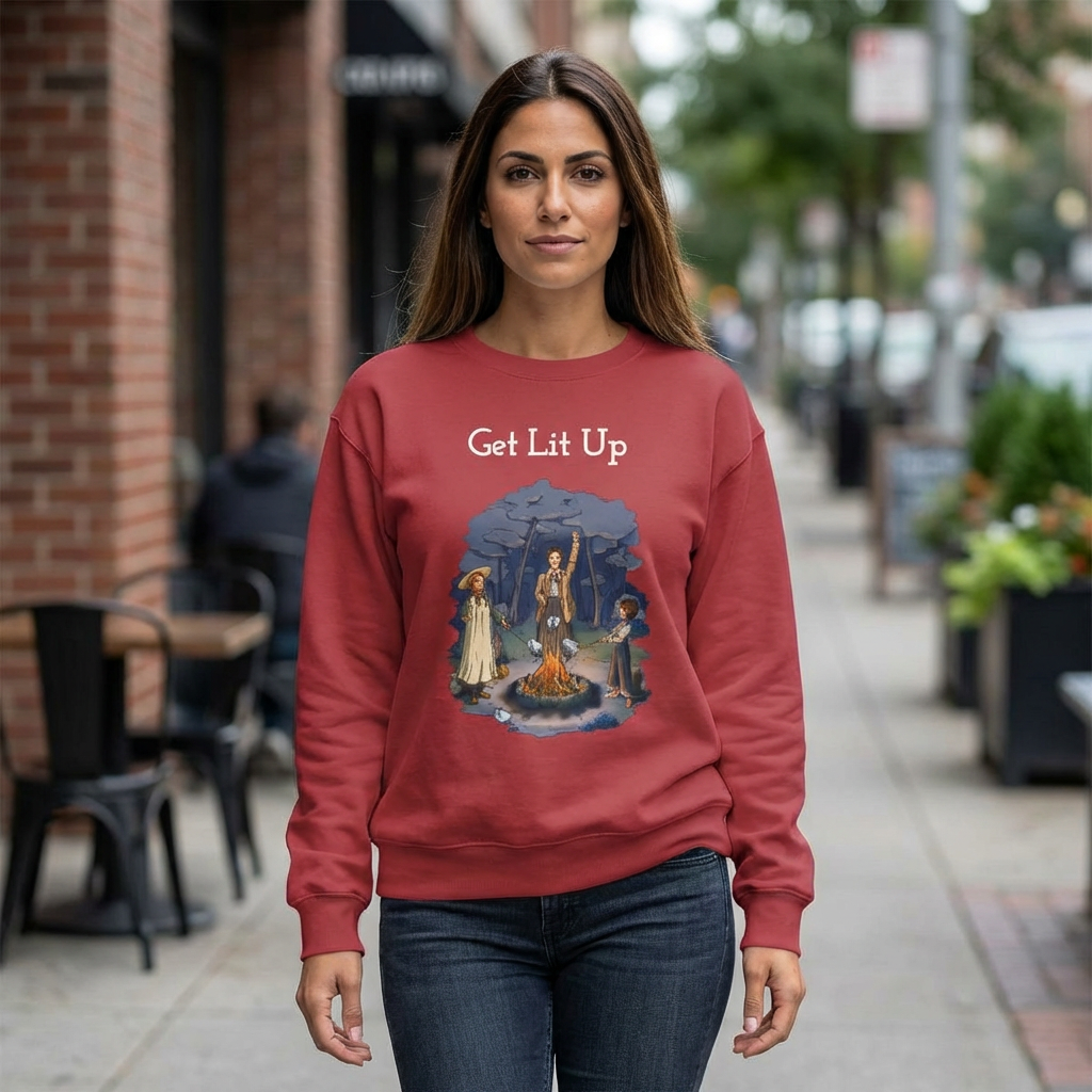 decent™ Get Lit Up Sweatshirt - BURN BONNETS, NOT BOOKS