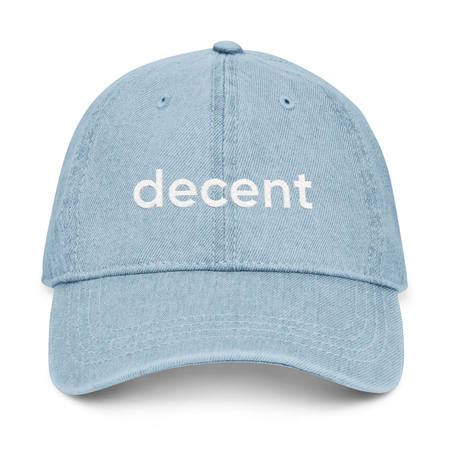 decent™ Denim (Embroidery) Hat - Quiet Confidence Edition - 2 emb