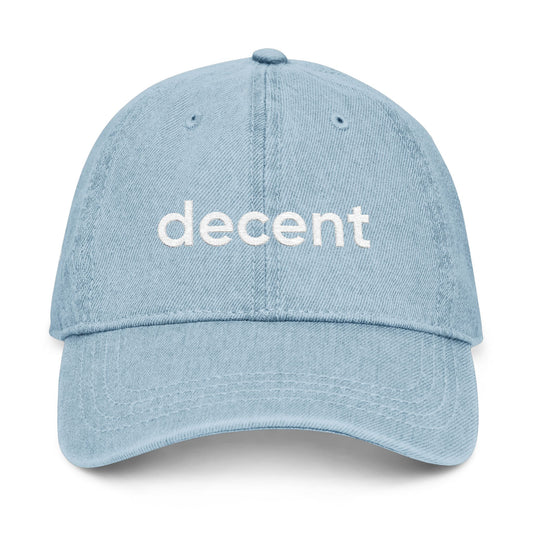 decent™ Denim (Embroidery) Hat - Quiet Confidence Edition - 2 emb